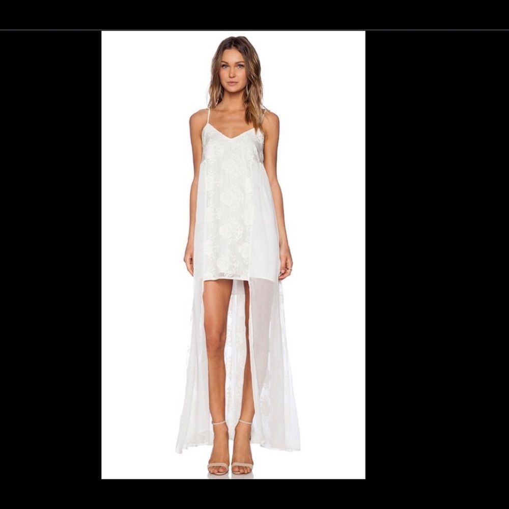 Line & Dot Infinite Maxi Dress, White